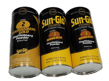Sun-Glo #3 & #2 3 Pack Shuffleboard Powder Wax