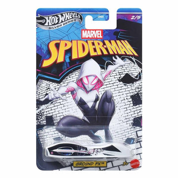 Hot Wheels Silver Series Spider Man Ground FX [Ghost Spider] 2/5, 1:64 Scale Diecast Toy Vehicle