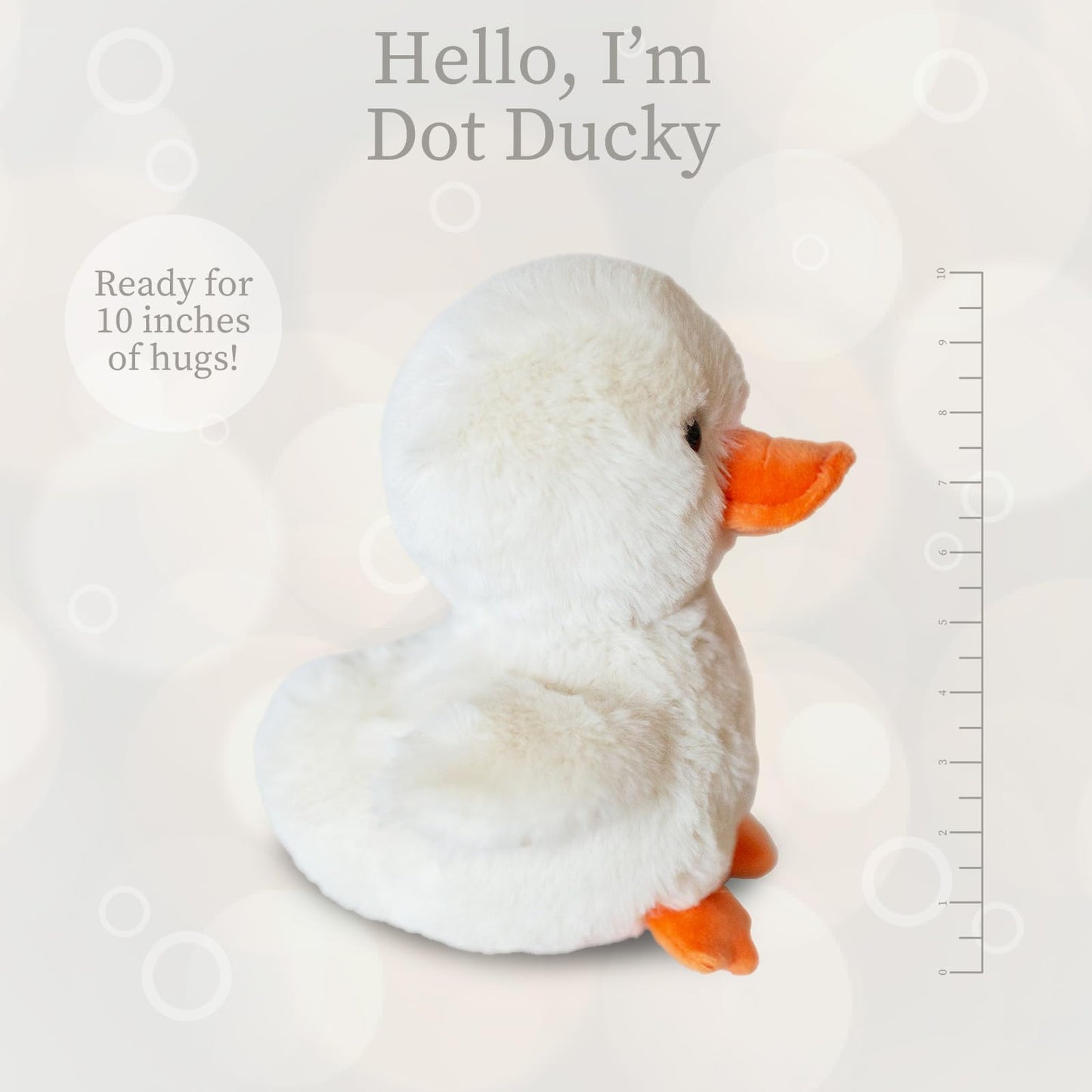 World's Softest Plush Stuffed Animal for Baby, Toddler, Kids, Adults - Adorable Toy Made from Kid-Friendly, Quality Materials - Lushee Dot Ducky, 10"