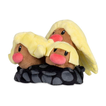 Pokémon Center: Alolan Dugtrio Sitting Cuties Plush