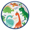 Dino-Mite Round Plates, 7" (8 Pcs.) - Multicolored Party Tableware for Kids Birthdays & Dinosaur-Themed Celebrations