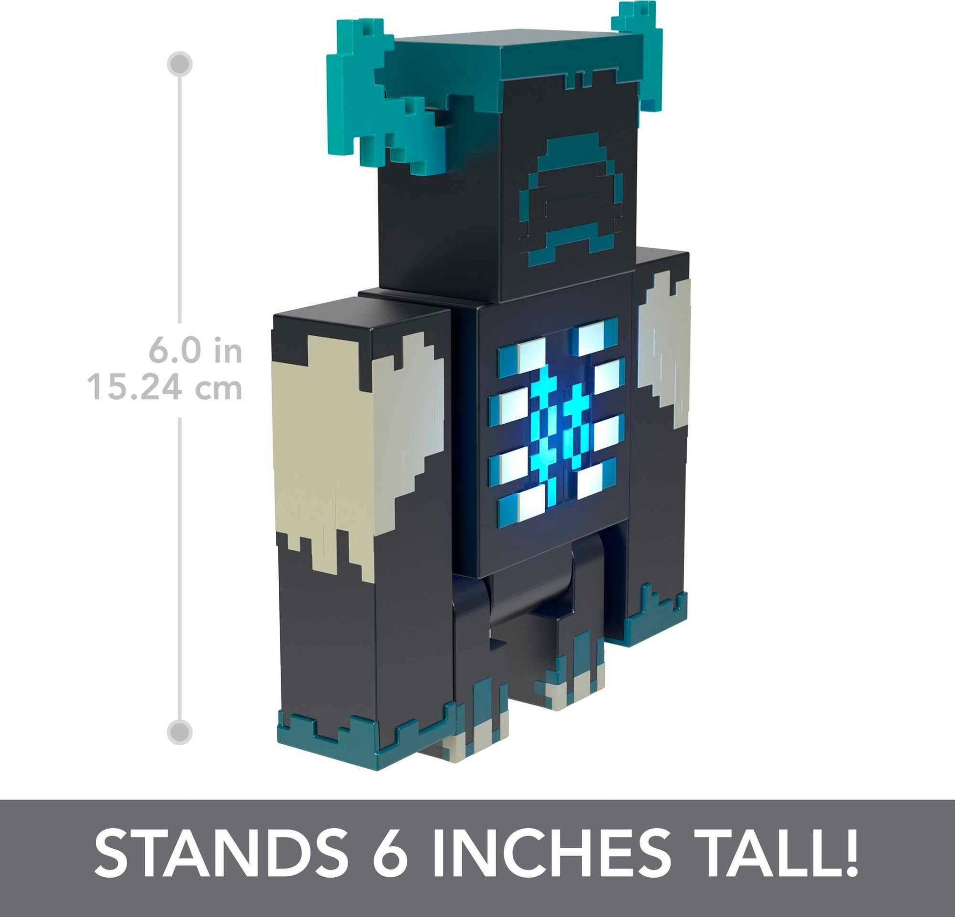 Mattel Minecraft Toys Warden Action Figure with Lights, Sounds and Accessories, Gift for Kids (Amazon Exclusive)