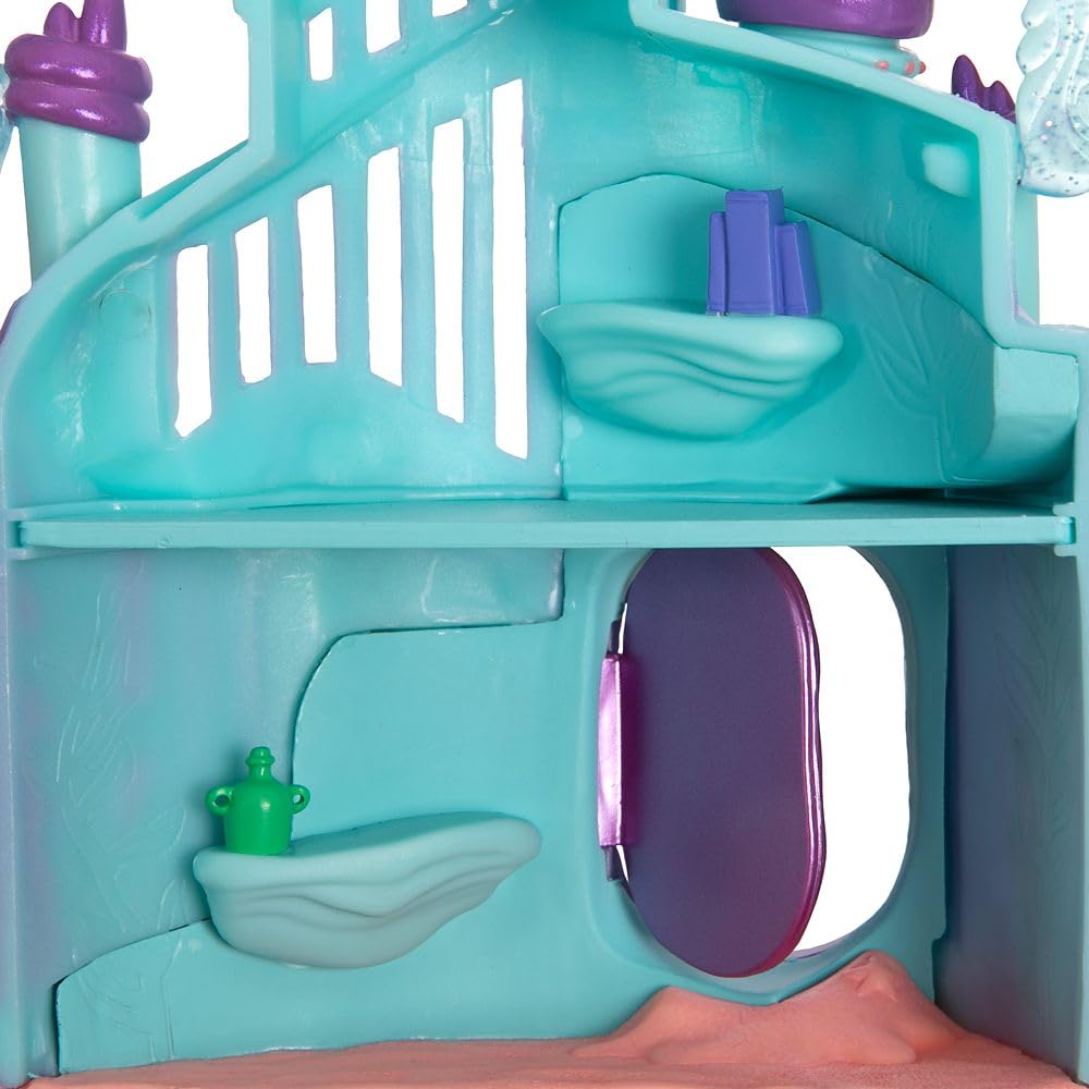 Disney Store Official Princess Micro Toy Set - The Little Mermaid - Set Includes Micro Figures of Ariel, Flounder, Sebastian, & her Palace - Portable