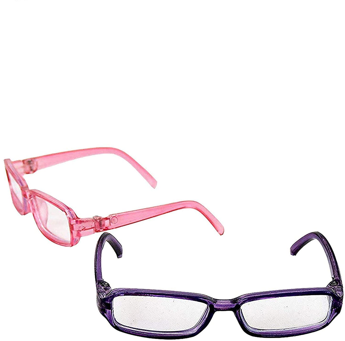 American Fashion World Doll Pink and Purple Framed Glasses for 18-Inch Dolls | Premium Quality & Trendy Design | Dolls Accessories | Perfect Fit