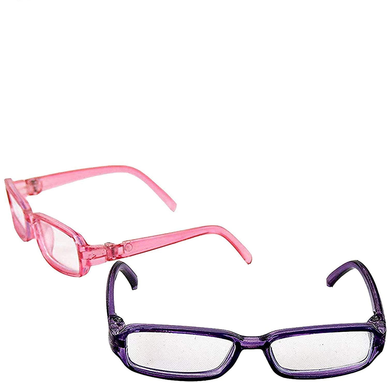 American Fashion World Doll Pink and Purple Framed Glasses for 18-Inch Dolls | Premium Quality & Trendy Design | Dolls Accessories | Perfect Fit