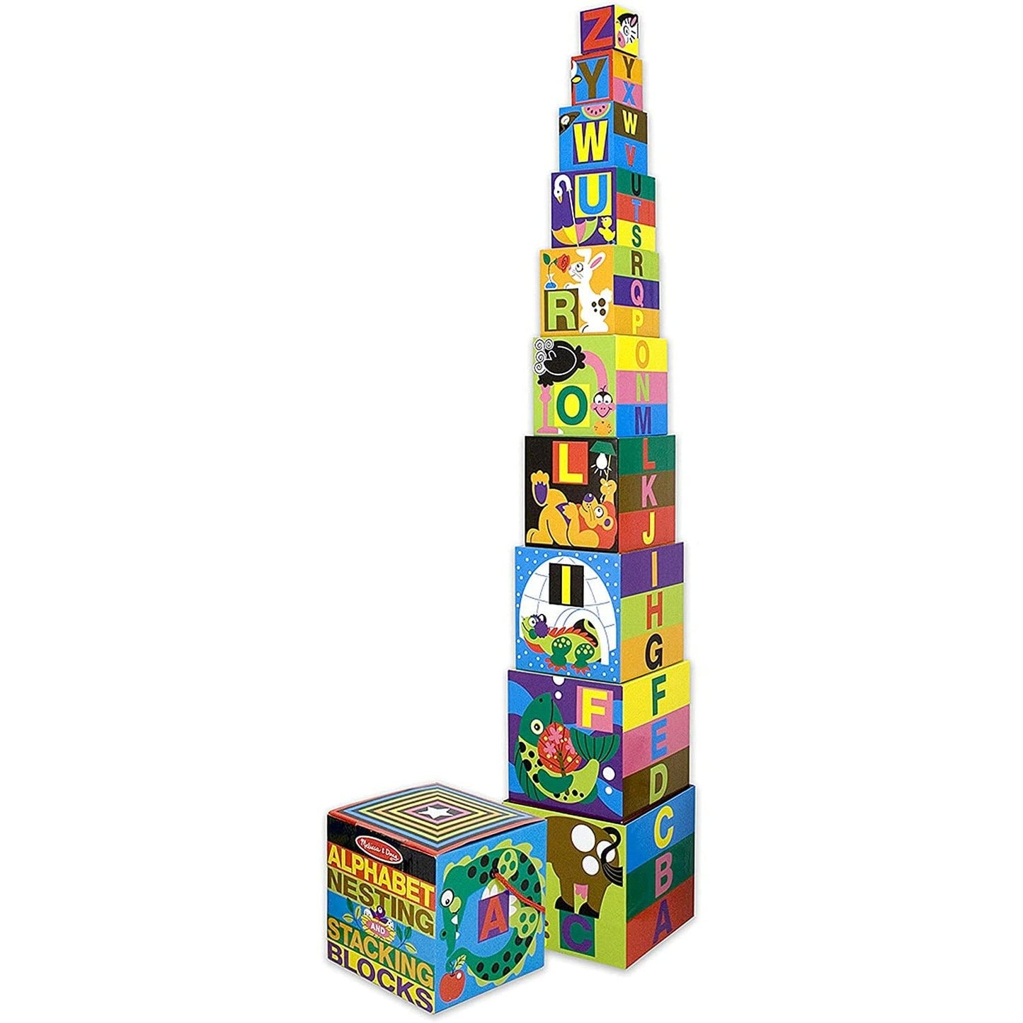 Melissa & Doug Alphabet Nesting and Stacking Blocks