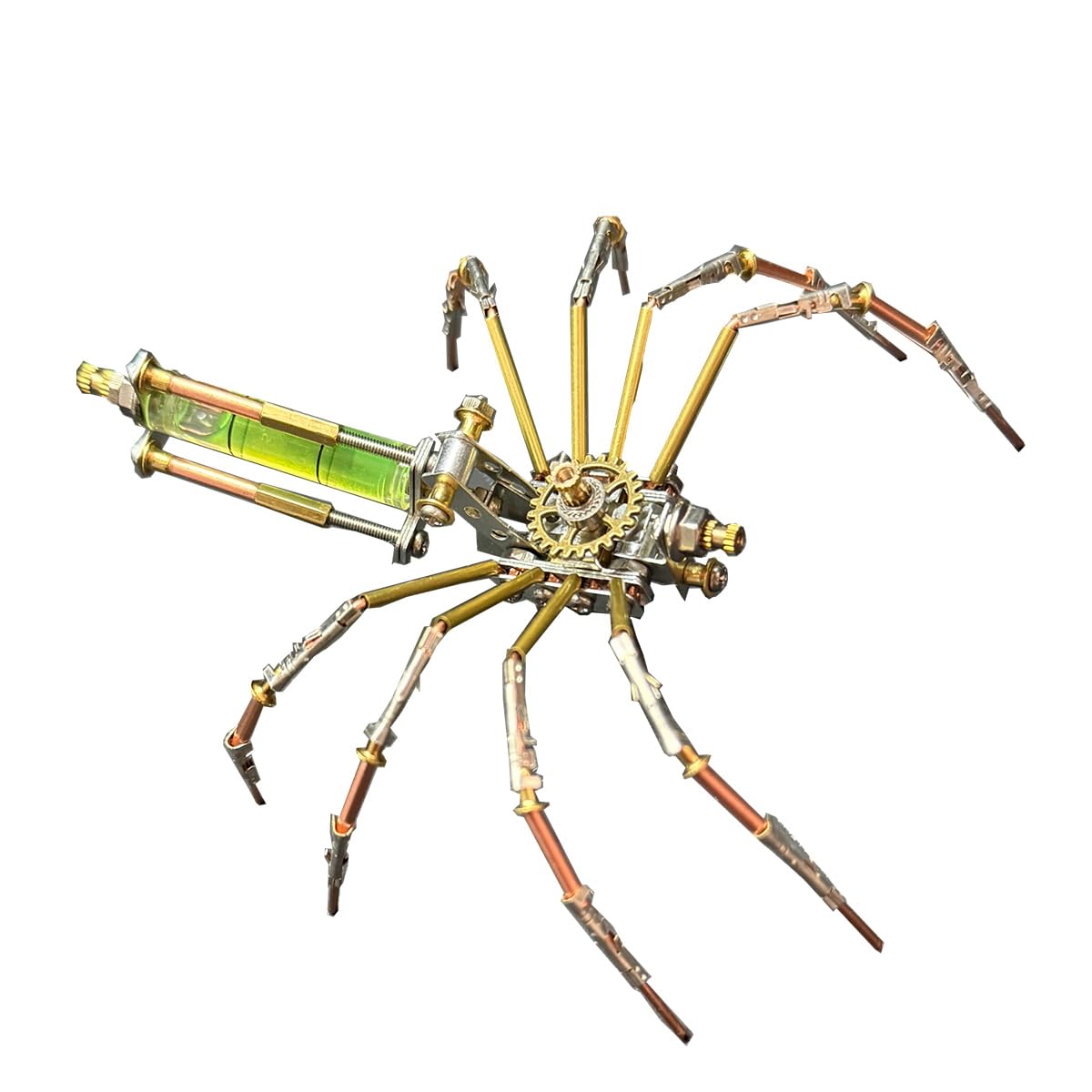 OBIOCKIDAY 3D Metal Puzzle for Adults, Steampunk Spider Metal Model Kit, 118PCS DIY Assembly Mechanical Building Set Animal 3D Puzzle Kit, Brain