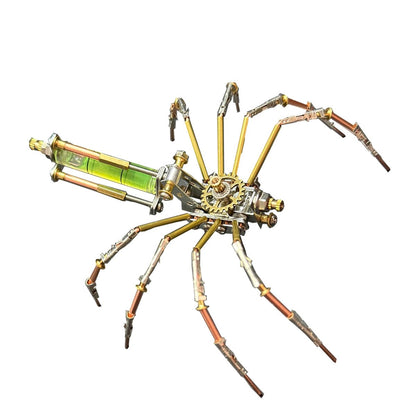 OBIOCKIDAY 3D Metal Puzzle for Adults, Steampunk Spider Metal Model Kit, 118PCS DIY Assembly Mechanical Building Set Animal 3D Puzzle Kit, Brain