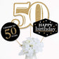 Big Dot of Happiness Adult 50th Birthday - Gold - Birthday Party Centerpiece Sticks - Table Toppers - Set of 15