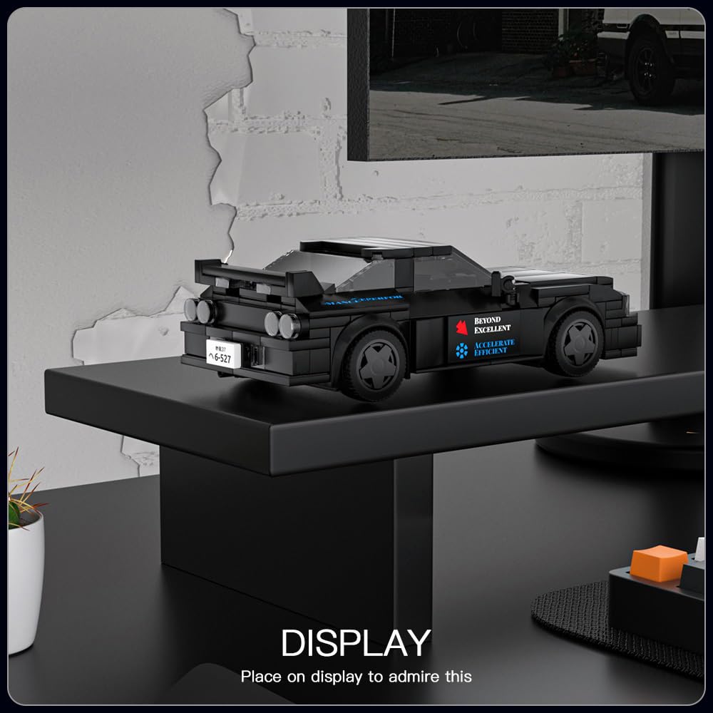 Mould King Car Building Kit with Acrylic Display Case, 389 PCS Blocks Set