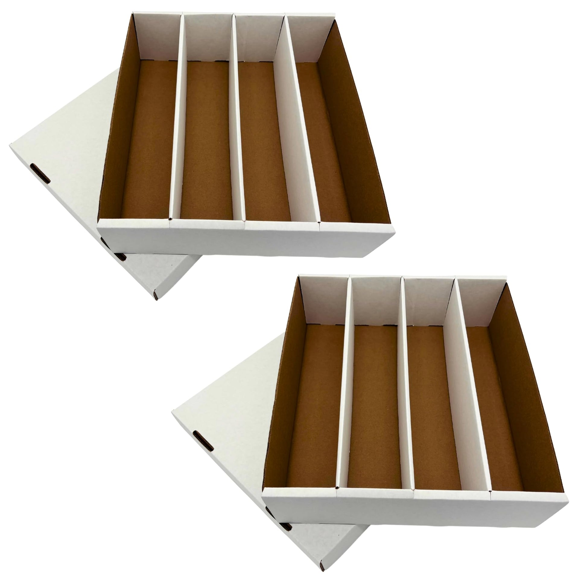 Attic Millionaire (2 Pack 3200 Count Trading Card Storage Boxes - Fits Top Loaders - Made in USA - Responsibly-Sourced - Acid Free - Sports Cards