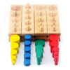 DANNI Upgraded Montessori Materials Colorful Socket Cylinder Preschool Intellectual Development Kids Educational Toys Children Gift (B)