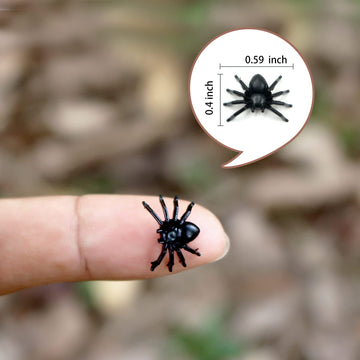 Plastic Spiders Colorful Spiders Halloween Decorative Supplies Toys Spider Model Simulation Spider (Black50)