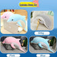 GracesDawn 3 Pieces, Dolphin Filled Animal Plush Pillow, Super Soft Doll, Ocean Animal Plush Toy for Boys and Girls as a Sleeping mat Gift, (Blue