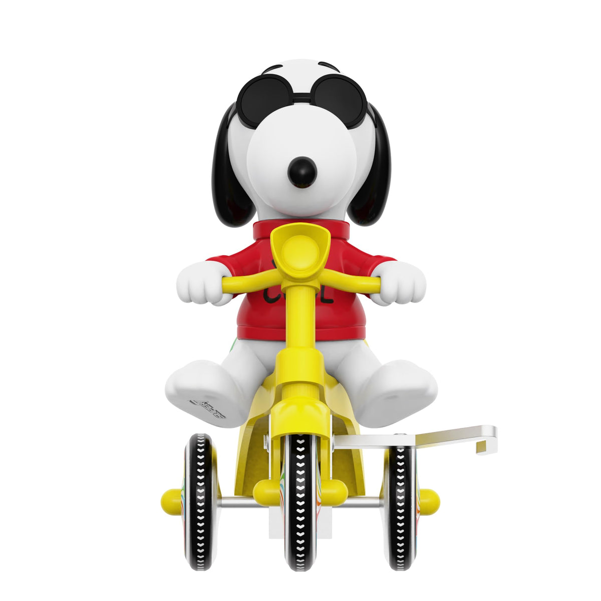 Super7 Super Cycles Peanuts Snoopy Joe Cool Red with Yellow Trike - 5" Peanuts Action Figure Classic Cartoon Collectibles and Retro Toys