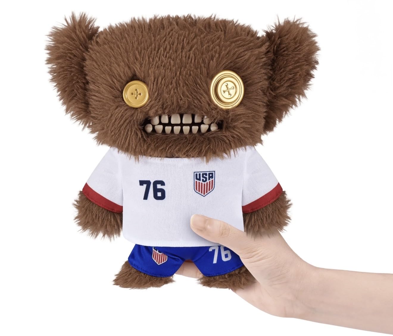 ZURU Fuggler USA Soccer Plush - 9 Inch Funny Ugly Monster Collectible Sports-Themed Plush Toy (Fuggler USA Soccer #76)
