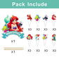 25Pcs Mermaid Cake Decorations with 24pcs Cupcake Toppers 1pcs Cake Topper for Girls Birthday Party Supplies