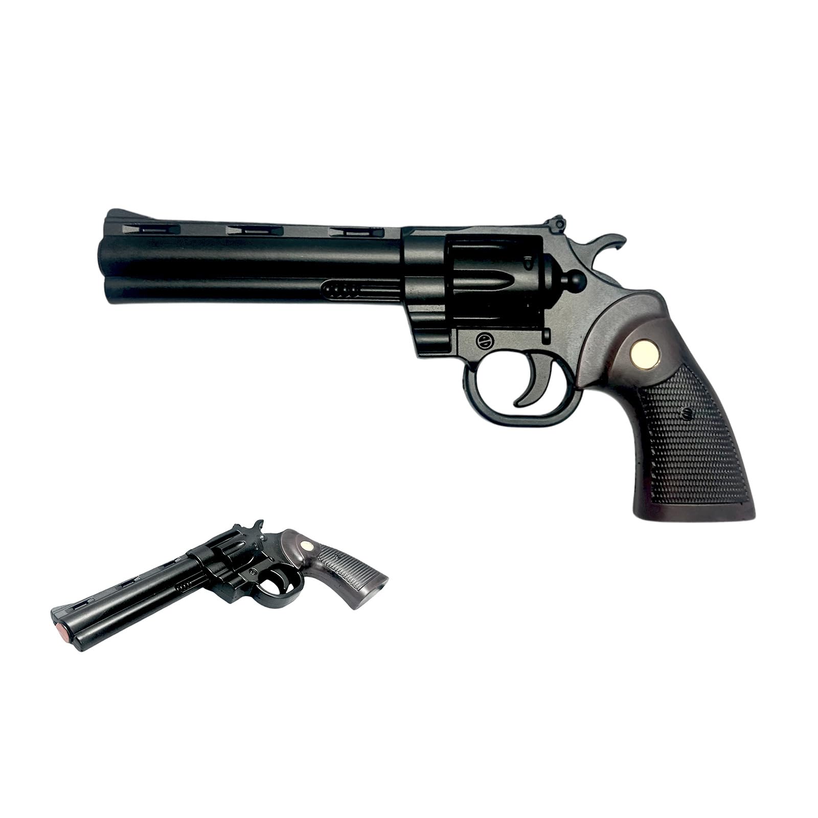 Colt Python Foam Replica Revolver - 11.5” PU Foam Cosplay Prop - Iconic Snake Gun from Movies, Games & Anime Halloween Collections (Black)