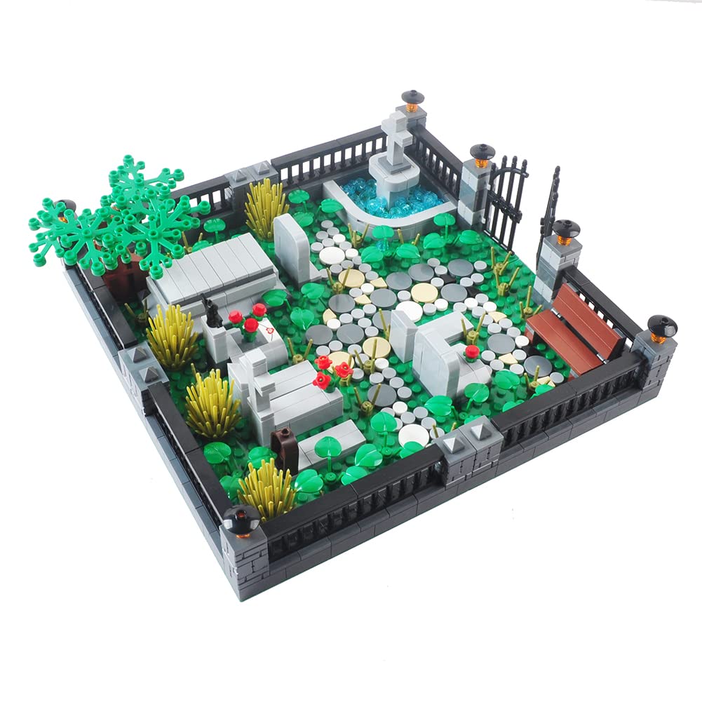 BAENRCY Halloween Haunted Mini Bricks Toys Set Cemetery Set Building Blocks Architecture Building Bricks Kit DIY Building Set Compatible All Major