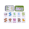 Fdit Early Learning Flash Cards with Iron Box, Educational Puzzle Cards for Toddlers, 30 Pieces, Green Box, Animal Shape Alphabet Word Recognition