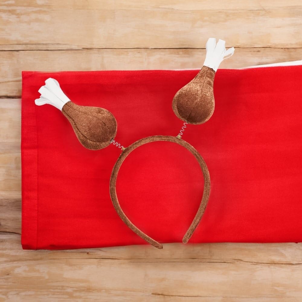 Turkey Drumstick Brown Plush Headbopper - 9.5" x 10" (Pack Of 1) - Party Wearable Accessory
