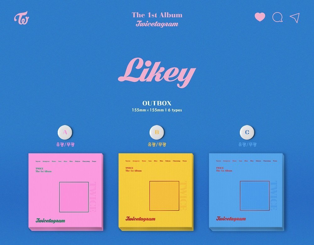JYP Entertainment Twice - Twicetagram (Vol.1) [A Matte ver.] CD+3 Photocard+Sticker+Extra Photocard Set