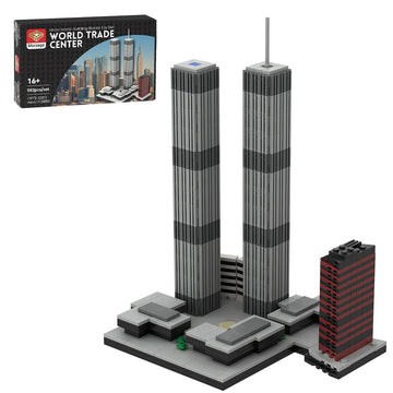 StrucToys World Trade Center Building Blocks, 1/2000 World Famous Architectural, 982pcs Assemble Model for Ault to Build and Display
