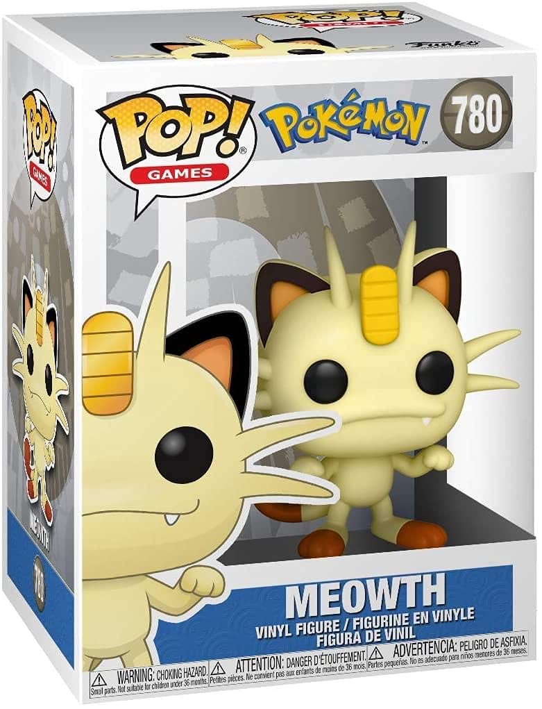 Funko POP Pop! Games: Pokemon - Meowth Vinyl Figure, Multicolor, Standard