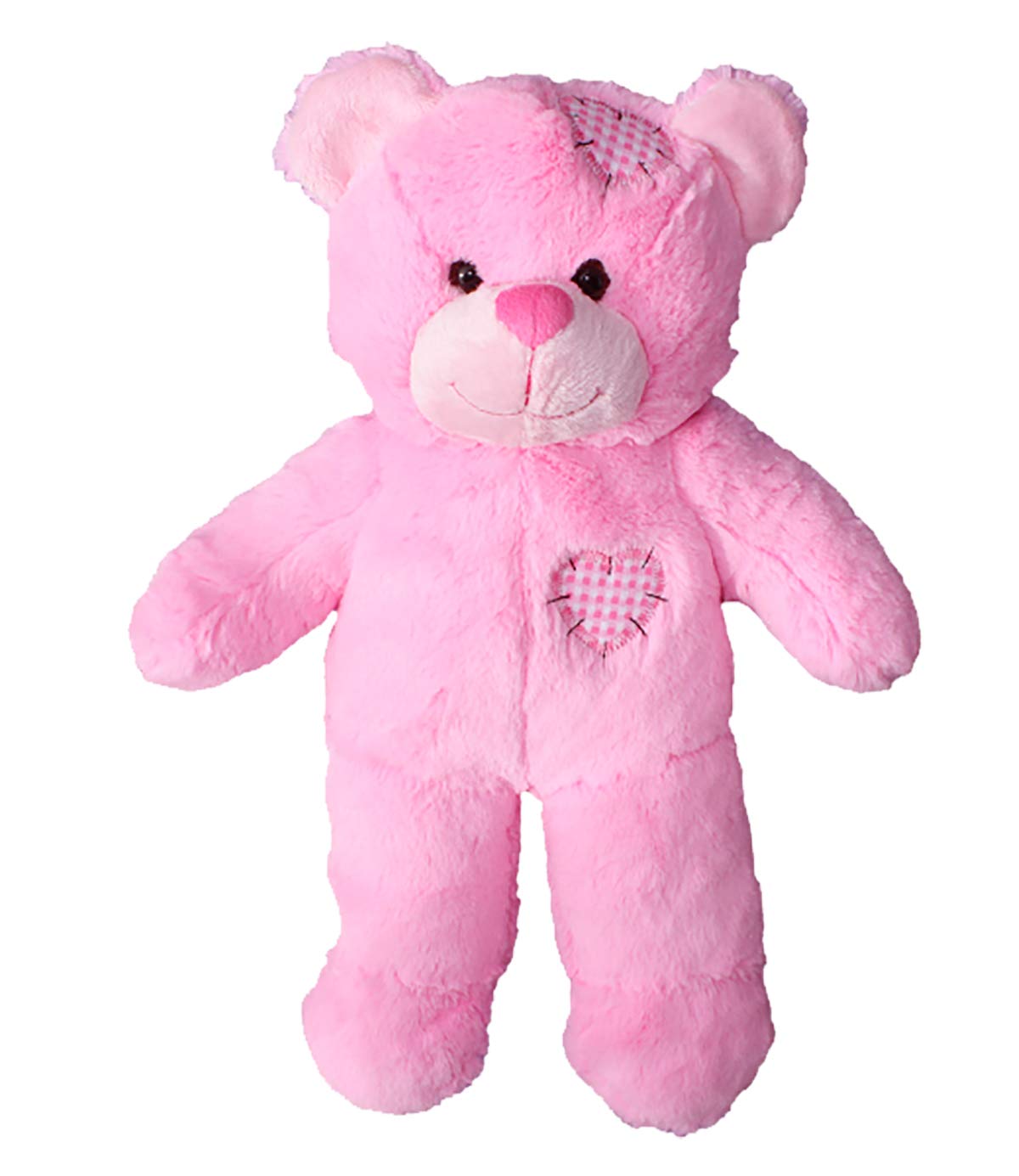 Cuddly Soft 16 inch Stuffed Pink Patches Teddy Bear...We Stuff 'em...You Love 'em!