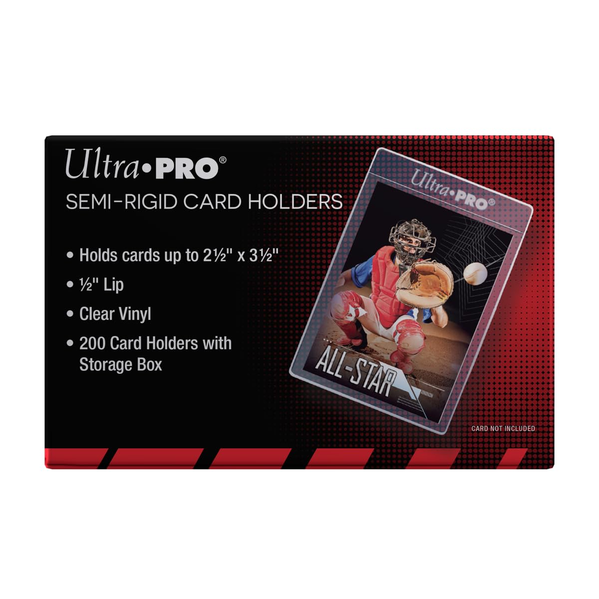 Ultra Pro Graded Card Submission Semi Rigid 1/2" Lip Tall Sleeves | 200-Count with Storage Box