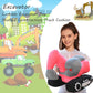 ELAINREN Simulation Pink Excavator Plush Toy Cool Digger Stuffed Gifts for Girls Cartoon Construction Truck Plushie Car Gifts/26x23cm