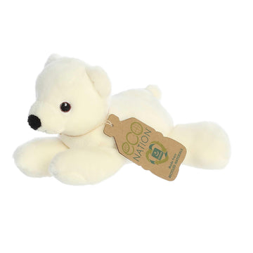 Aurora® Responsibly Made Eco Nation™ Eco Softies™ Polar Bear Stuffed Animal - Ideal for Playtime Adventures - Perfect for Birthdays or Just Because