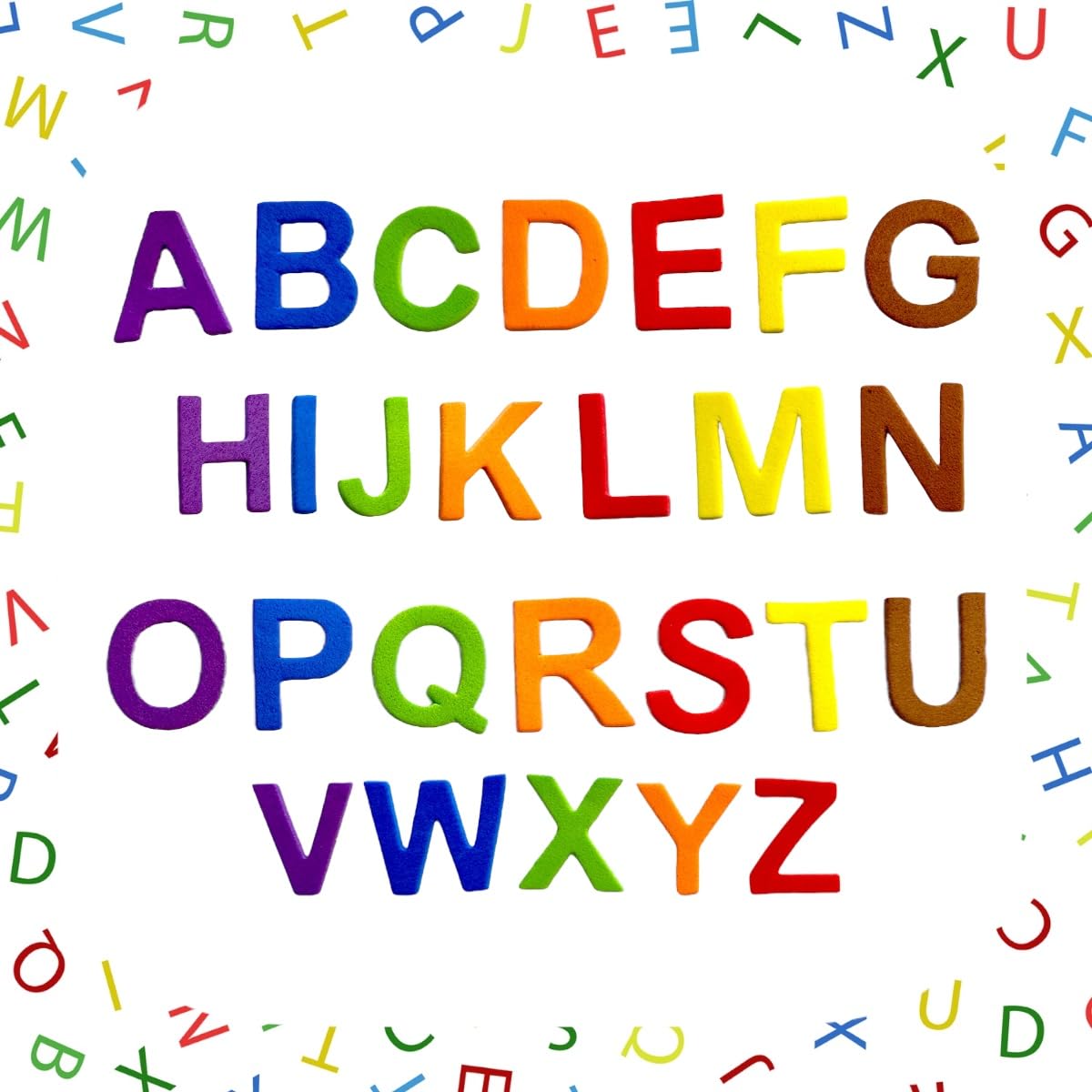 Joyful Artistry 1300 Pcs Foam Letters Stickers for Crafts- 8 Colors of Alphabet Foam Sticky Letters for Crafts, ABC Stickers, Puffy ABC (8 Colors)