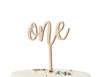 CANTLY First Birthday One Wooden Cake Topper