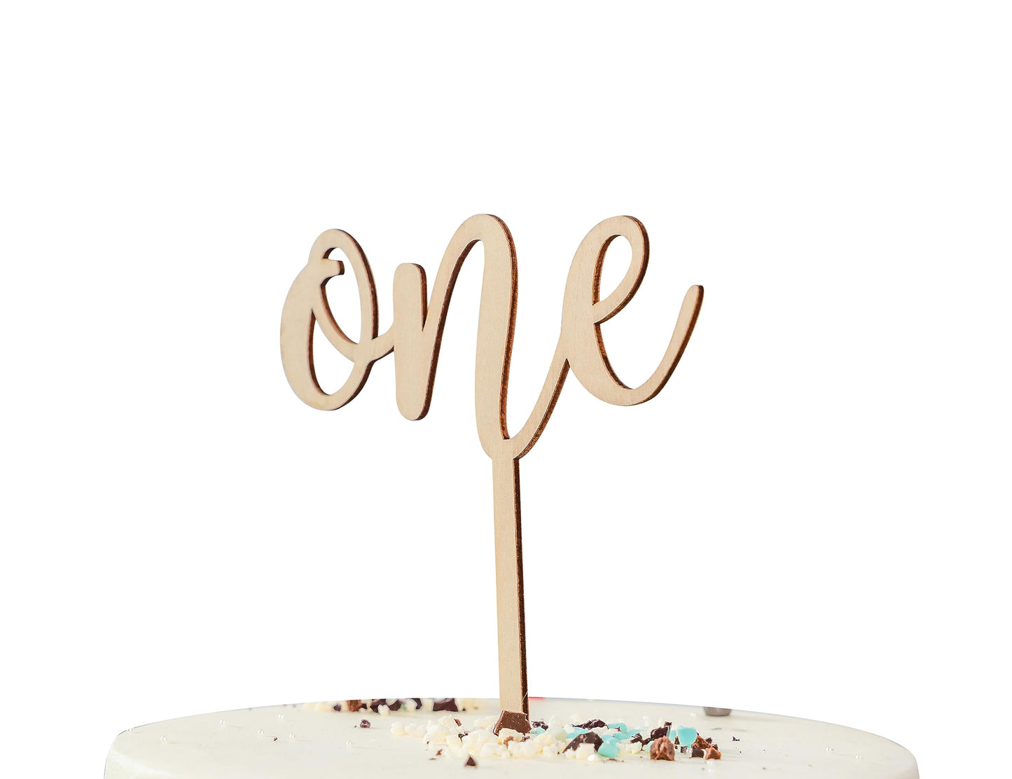 CANTLY First Birthday One Wooden Cake Topper