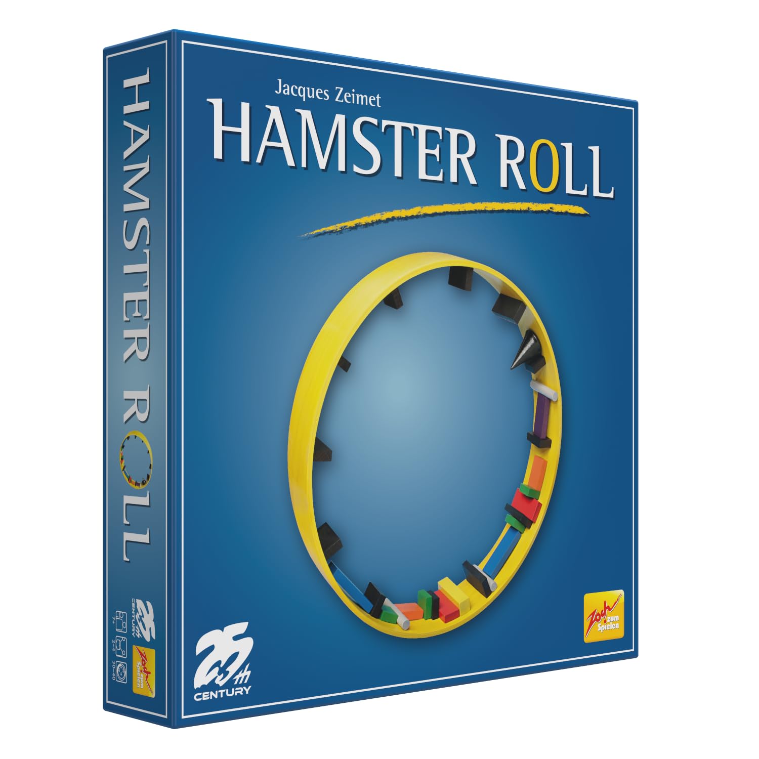 25th Century Games Hamster Roll - Fun Dexterity Board Game - Balance and Strategy Family-Friendly Game Night for 2 to 4 Players Ages 7+