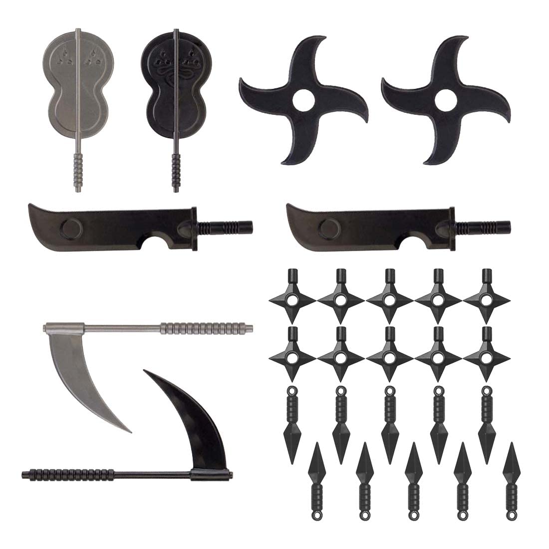 TopBrixx Custom Minifigures Weapon Set, 28 Pcs Custom Weapon Set for Ninja, Figure Weapon Compatible with Lego