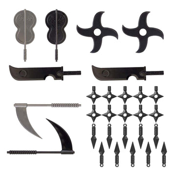 TopBrixx Custom Minifigures Weapon Set, 28 Pcs Custom Weapon Set for Ninja, Figure Weapon Compatible with Lego