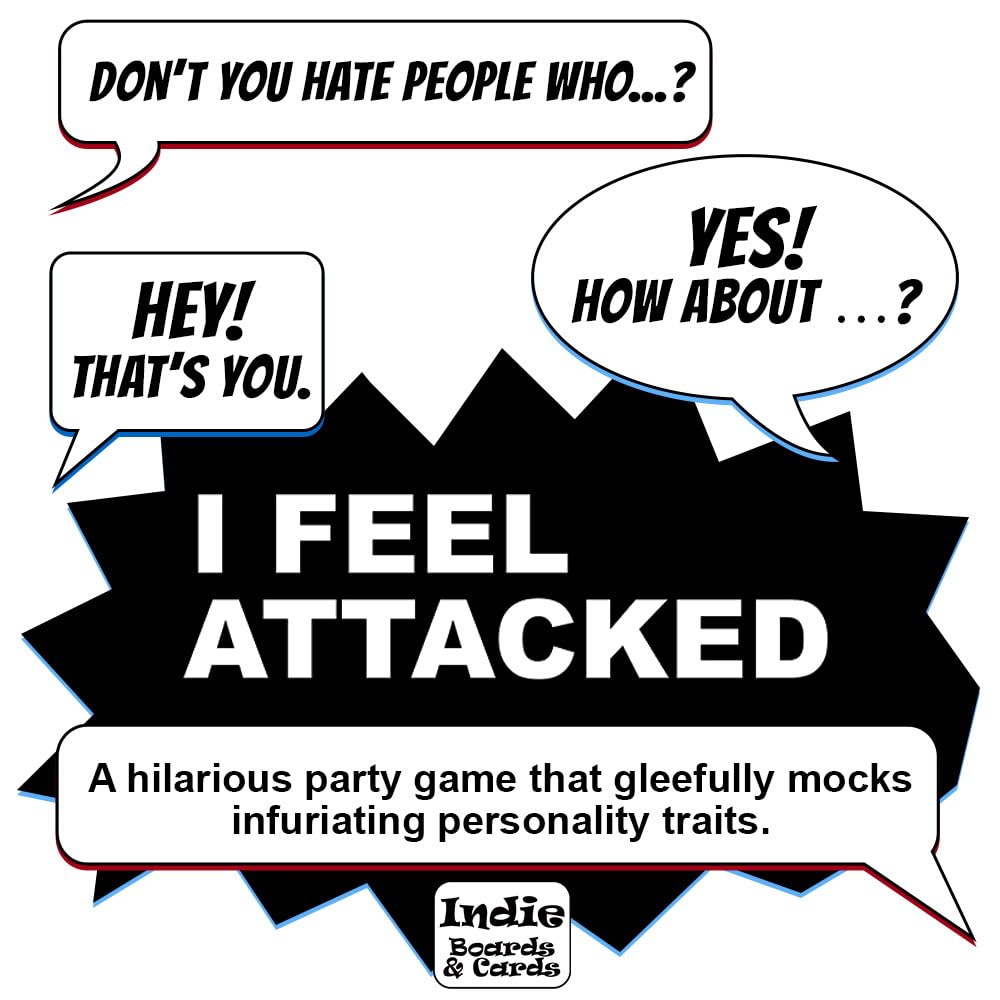 I Feel Attacked - Hilarious Party Game for Family Board Game Night - Funny Card Games for Teens & Adults, 4-10 Players - from Indie Boards & Cards