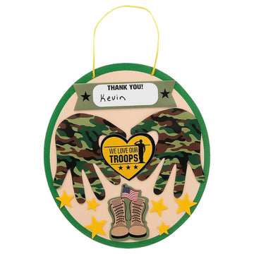 Military Appreciation Handprint Sign Craft Kit - Makes 12