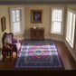Dollhouse Miniature Purple Hand-Woven Rug, 1:12 Scale Floor Mat, DIY Accessories Accessories Convenient