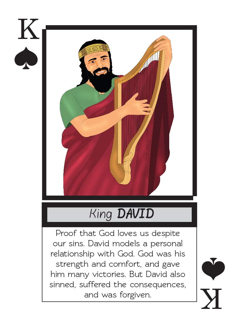 Kulture Games Playing Cards: Bible Legends - Diverse Bible Characters, Stories & Encouraging Bible Verses - Trivia Card Game - Christian Cards