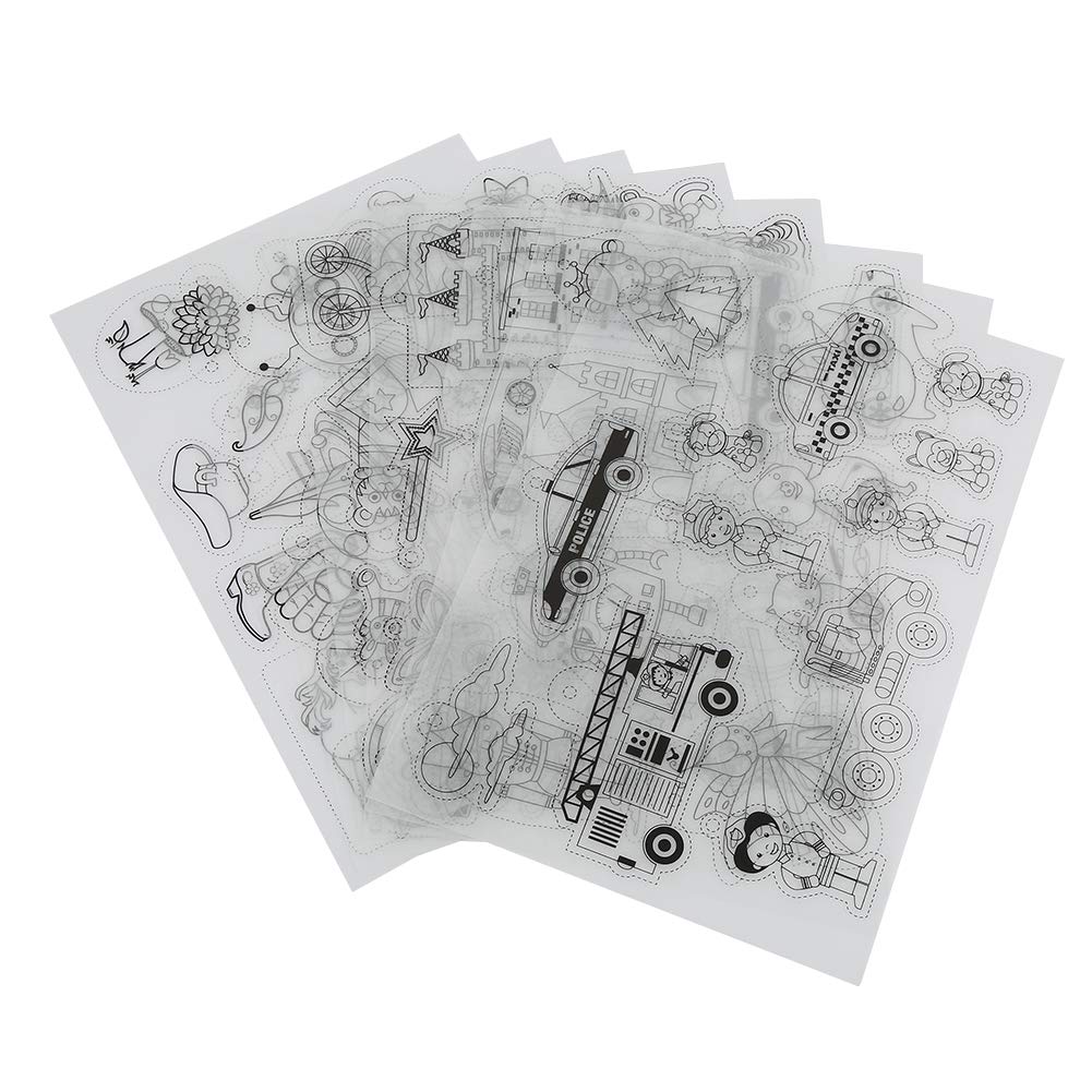 Heat Shrink Plastic Sheet Kit for DIY Crafts, Shrinkable Film with Assorted Patterns, Ideal for Keychains, Jewelry Making and School Projects, Easy
