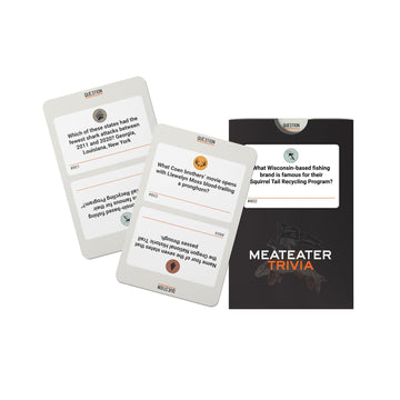 MeatEater Trivia Board Game | Trivia Games for Adults | 800 Hunting, Fishing & Outdoor Questions | Game Night Gift for Hunters & Families | Portable