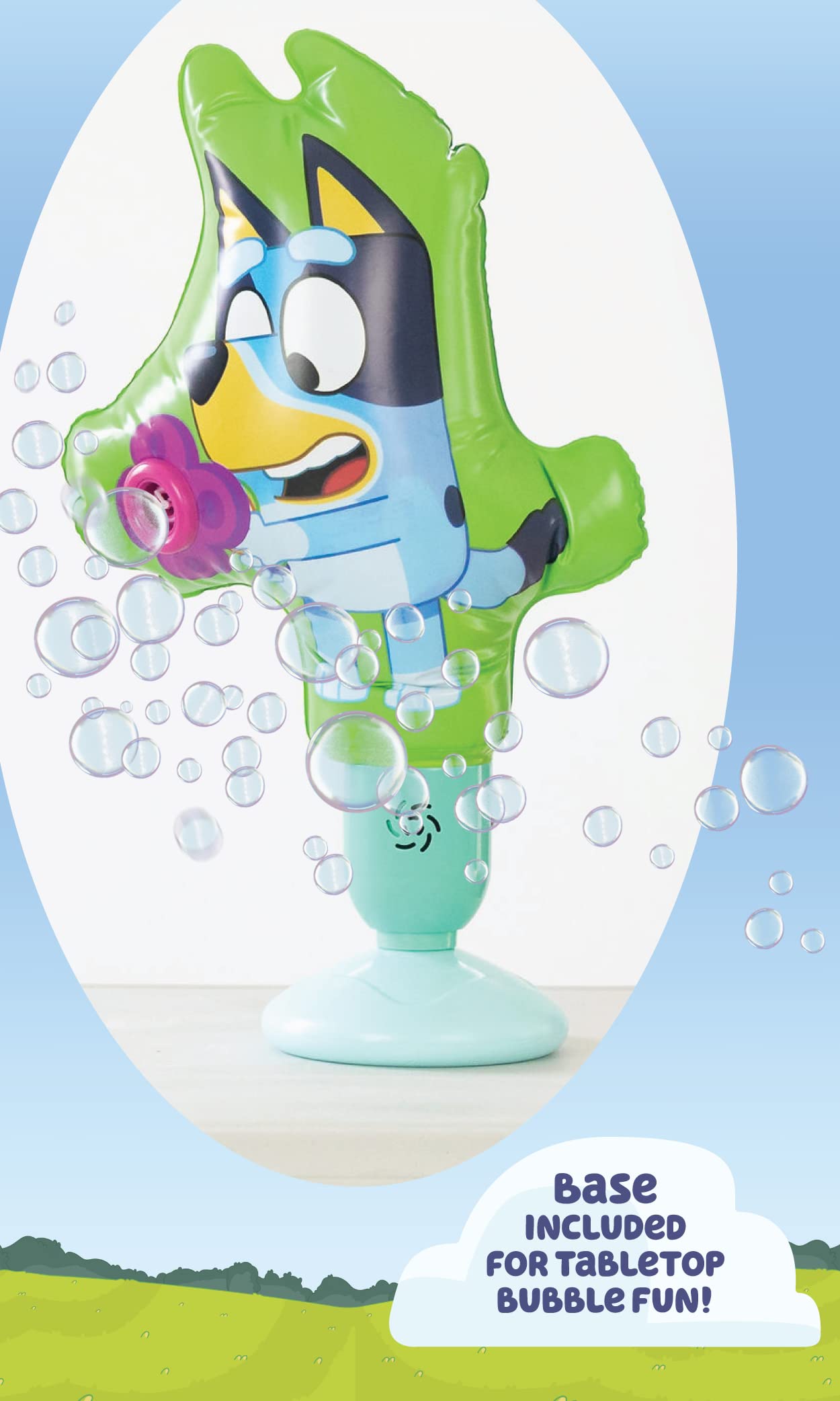 BLUEY Ballooble Bubble Machine Amazon Exclusive Huge Inflatable Bubble Machine for Kids Includes a Stand and Bonus 40oz of Bubble Solution 2 in 1 Play