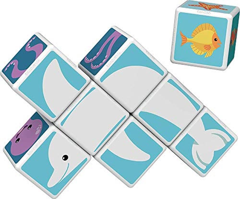 Geomag Magicube Sea Animals - 8 Cubes - Magnetic Building Set