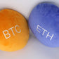 Ethereum Pillows - Embroidered Round Stuffed Plush Crypto Pillow ETH