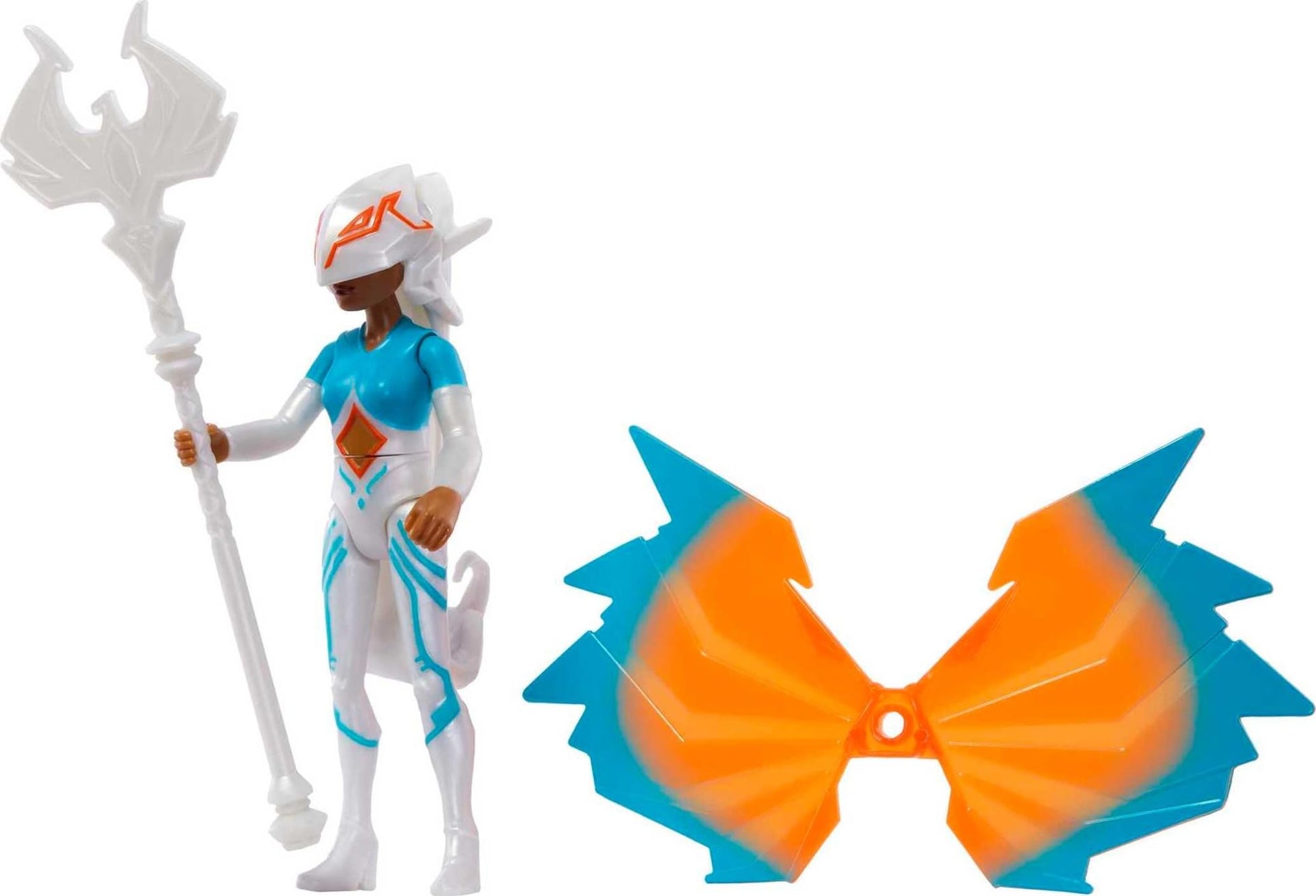 Masters of the Universe He-Man and The Sorceress Figure & Winged Falcon Vehicle Set Inspired by Motu Netflix Animated Series, Collectible Toy Gift