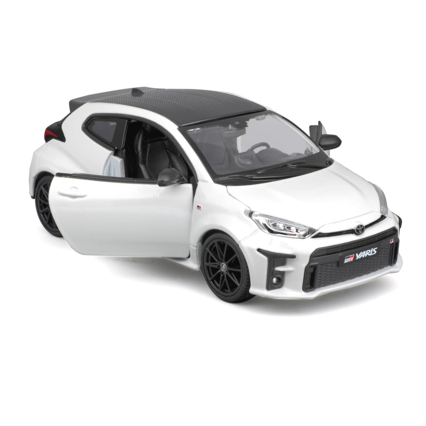 Maisto 2021 Toyota GR Yaris White with Carbon Top Special Edition Series 1/24 Diecast Model Car