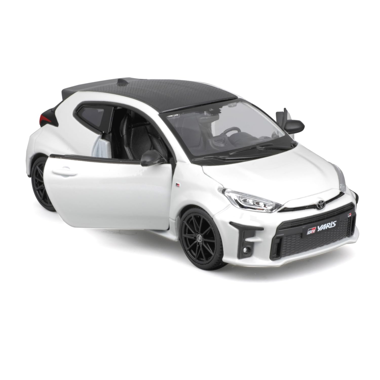 Maisto 2021 Toyota GR Yaris White with Carbon Top Special Edition Series 1/24 Diecast Model Car